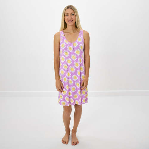 Flower Power Women's Sleeveless Nightgown | Little Sleepies