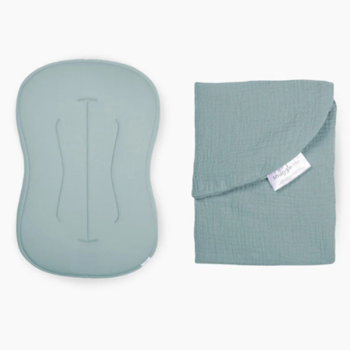 Lounger Curve + Muslin Cover Set | Slate