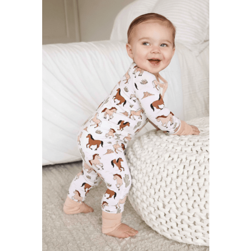 Convertible Zip Romper | Pony Club Neutral