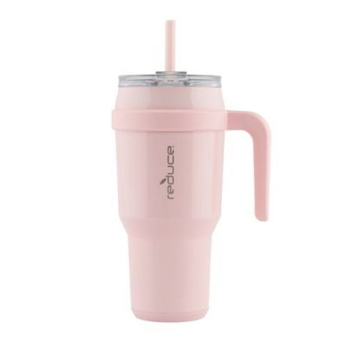 Reduce 40oz Cold1 Vacuum Insulated Stainless Steel Straw Tumbler Mug Cotton Candy: Bpa-free, Dishwasher-safe, Flip-top Lid
