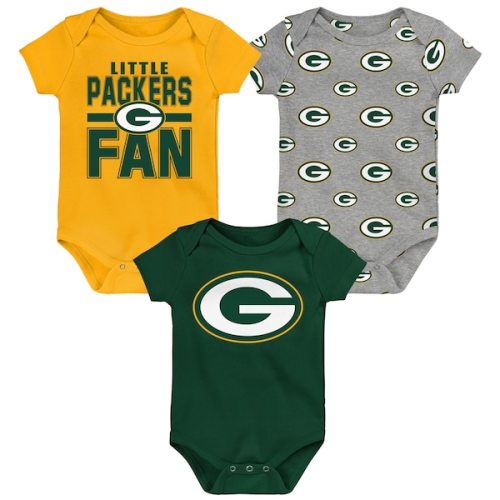 Newborn Outerstuff Green Bay Packers Little Tike 3-Piece Bodysuit Set