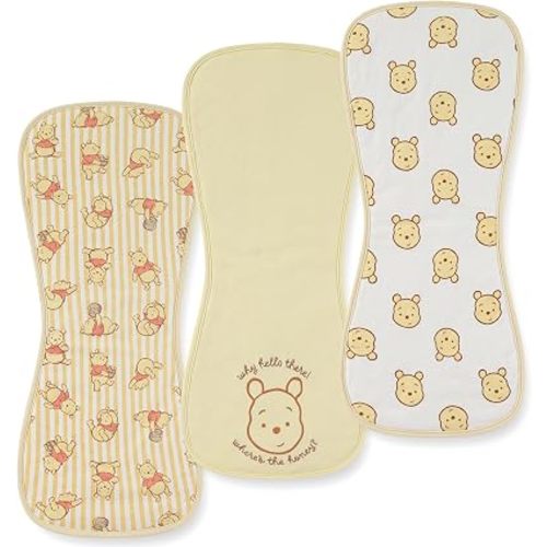 Disney Baby Winnie the Pooh Burp Cloths 3 Pack 20" x 10" Burping Rags
