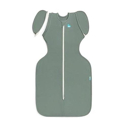 Love to Dream Swaddle Up Transition Swaddle, Patented Zip-Off Wings, Gently Help Baby Transition from Being Swaddled to Arms Free When Showing Signs of Rolling, 1.0 TOG, 13-19 lbs, Deep Olive