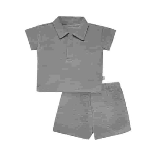 Modern Moments Baby Boy 2-Piece Cotton Shirt and Shorts Set, Sizes 0/3-24 Months, Summer Outfit