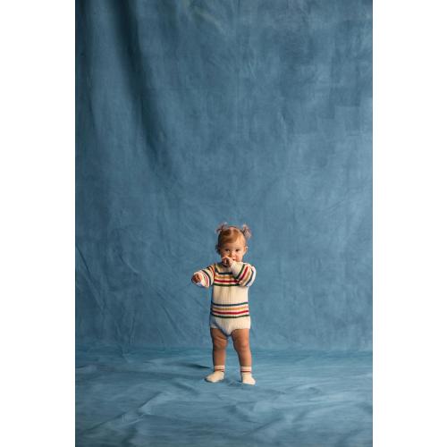 FRUIT OF THE LOOM™ WOOL BLEND STRIPED KNIT BODYSUIT Size 12-18 Months