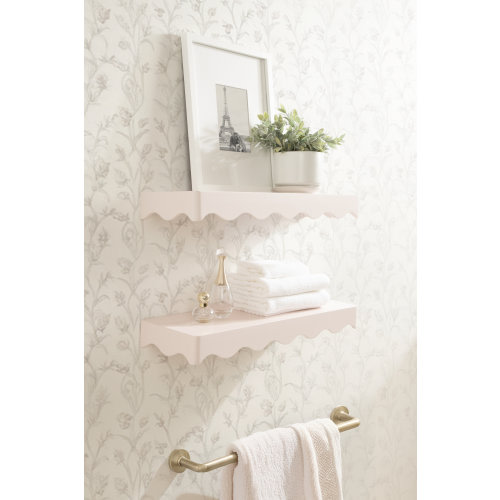 Lark Manor™ Maida Rectangle Two-Piece Wavy Floating Shelf Set for Use as Cute Nursery Bookshelves & Reviews | Wayfair