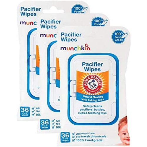 Munchkin Arm and Hammer Pacifier Wipes, White, 108 Count