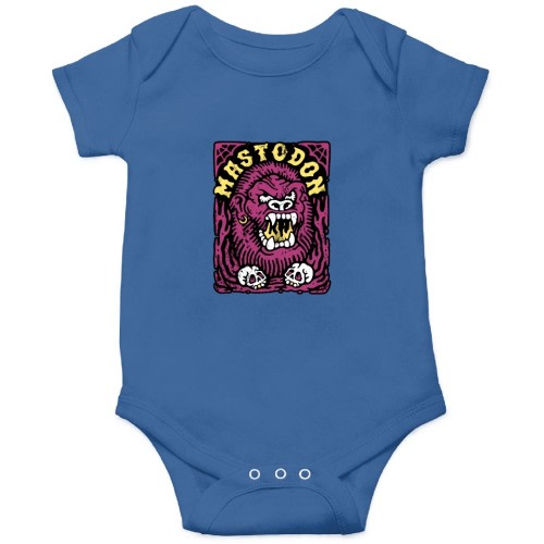 Mastadon Onesies Kids's Short Sleeve Onesie 12M Royal sold by Sophialoren | SKU 101685984 | Printerval