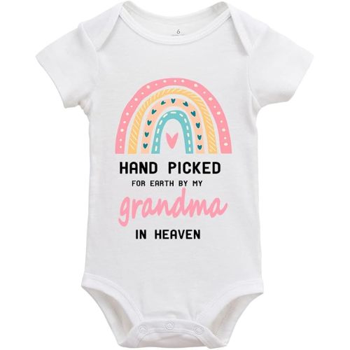 Hand Picked for Earth by My Grandma in Heaven Unisex One-Piece Bodysuits
