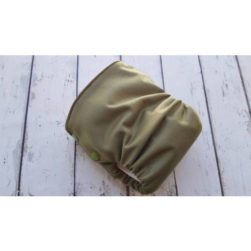 Organic Side Snap All in One Cloth Diaper Olive Green AIO