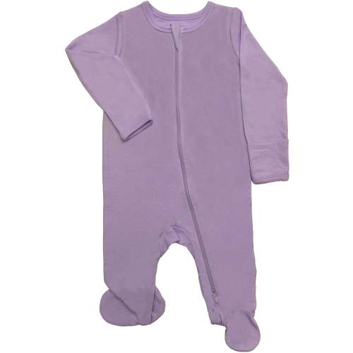 Wonder So Soft Modal by Wonder Nation Baby Gender Neutral Two-Way Zipper Footed Sleep N Play Pajamas, Sizes Preemie–6/9 Months