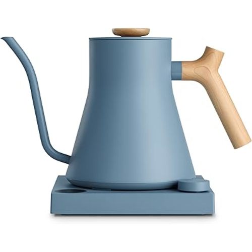 Fellow Stagg EKG Pro Electric Gooseneck Kettle - Pour-Over Coffee and Tea, Quick Heating, Precise Temperature Control, Scheduling, Built-in Brew Timer, Hazy Blue, 0.9 Liter
