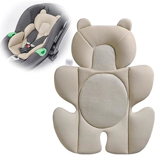Baby Support Cushion - Breathable 3D Mesh Infant Insert for Strollers, Car Seats, High Chairs, and More - Perfect for Newborns (Cream)