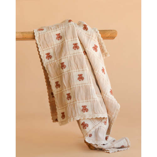 Organic Cotton Baby Blanket - Teddy
