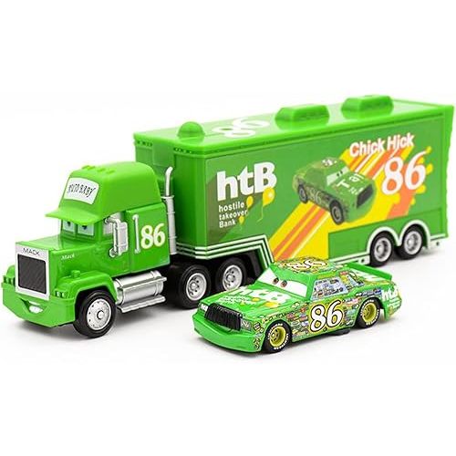 The King& Chick Hicks & Mack Truck Uncle Diecast Vehicle Toys Set (Chick Hicks Truck)