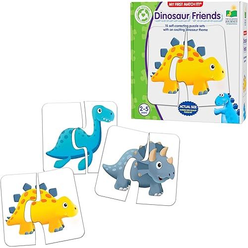 The Learning Journey: My First Match It - Dinosaurs - 2 Year Old Toys, Puzzles for Toddlers, Toddler Puzzle, Educational Toys for 2 Year Old - 15 Self-Correcting Matching Puzzles - Award Winning Toys