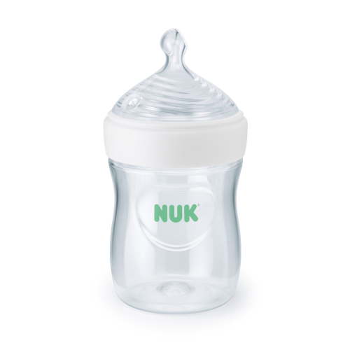 NUK Simply Natural Infant Baby Bottles with SafeTemp, 5 fl oz, 1 Count, Clear