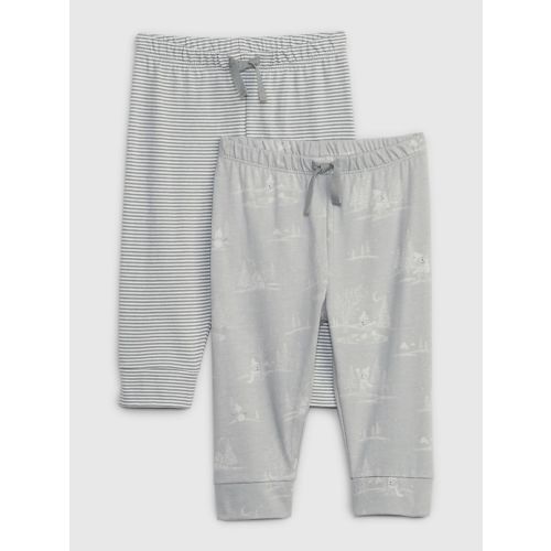 Baby First Favorites Organic Cotton Pull-On Pants (2-Pack) in pilot grey, size: 3-6 M