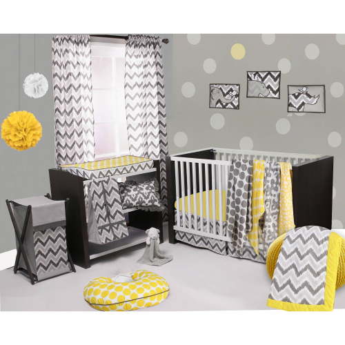 Bacati Ikat 6 Piece Crib Bedding Set