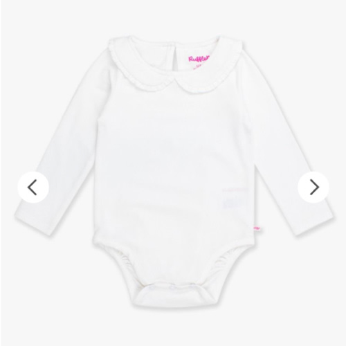 Knit Long Sleeve Ruffle Peter Pan Bodysuit