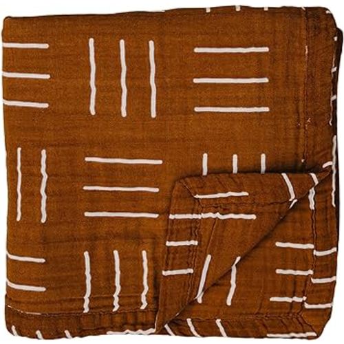 Mebie Baby Muslin Quilt (Mustard Mudcloth)