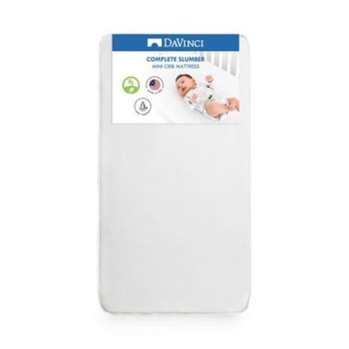 DaVinci Complete Slumber Mini Crib Mattress, Greenguard Gold Certified: Medium Firm, 4.5" Thickness, 100% Organic Cotton Cover