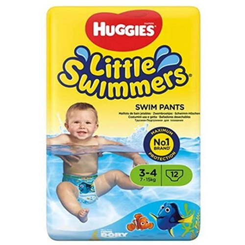 Huggies Little Swimmers Disposable Swim Diapers, Small (15lb-34lb.),12-Count for Baby Pool