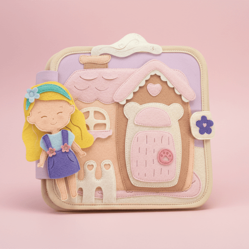 DOLL HOUSE BQB2 | Handmade Activity Felt Quiet Books