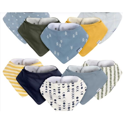 10-Pack Baby Boy Blue Arrows Jersey Bandana Bibs – Gerber Childrenswear