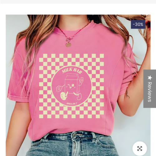 Checkered Milk Carton Nursing Tee