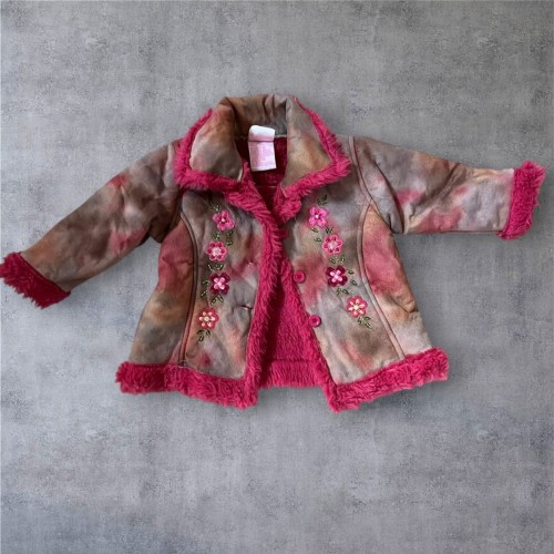 Vintage Nannette Coat Girls 18 Months Flowers