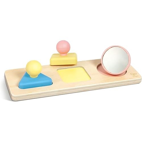 Hape Montessori Mirror Shape Puzzle | Educational Sensory Toy with Color Effects for Babies Ages 10+ Months