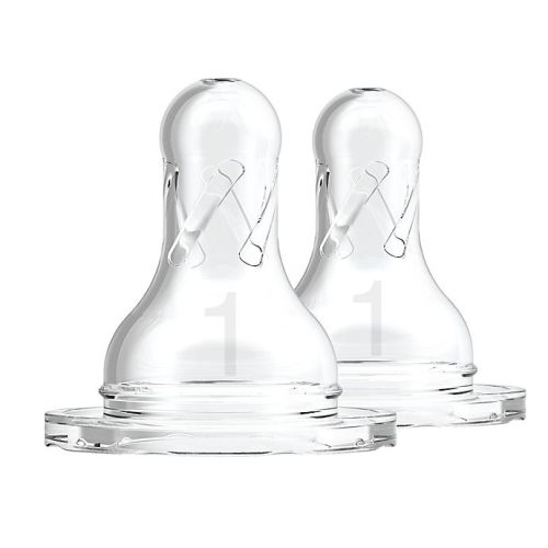 Dr. Brown's Natural Flow® Silicone Level 1 Baby Bottle Nipples (2-Pack)Dr. Brown's Natural Flow® Silicone Level 1 Baby Bottle Nipples (2-Pack)
