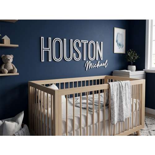 Name Cutouts for Nursery, Wooden Letters, Name Sign, Nursery Letters, Wall Art Above Crib, Nursery Decor, Nursery Wooden Name, Boy Nursery