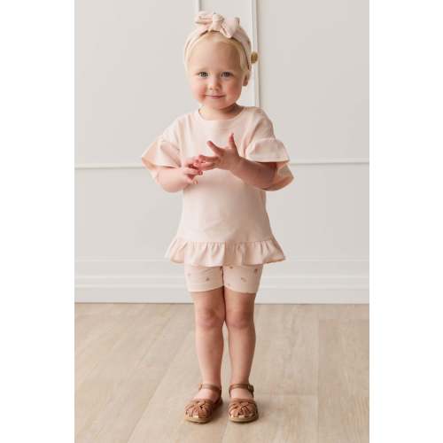 Pima Cotton Courtney Ruffle Top - Dainty Pink