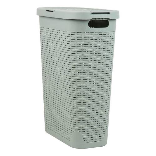 Mind Reader 40 Liter Hinged Lid Slim Laundry Hamper