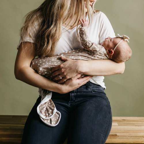 Newborn Knotted Gown - Fawn