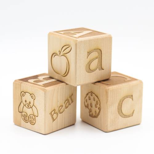 Wood Alphabet Block Set