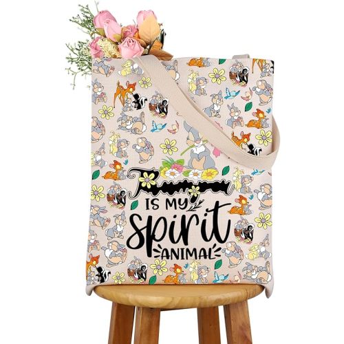 CMNIM Bunny Gifts Th-mper Is My Spirit Animal Tote Bag Forest Friends Gifts for Thumper Fans Fairy Tales Gift