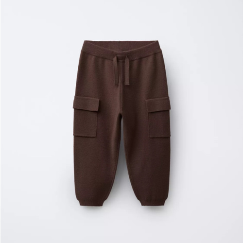 KNIT CARGO JOGGER PANTS - Dark brown | ZARA United States
