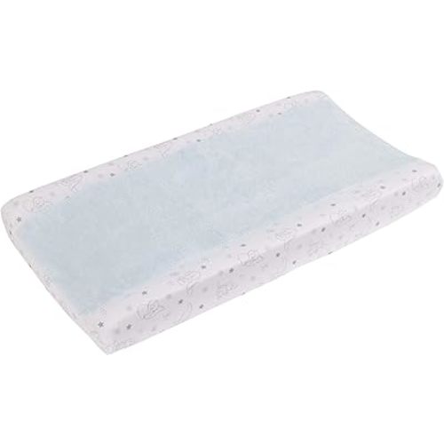 Disney Dumbo - Shine Bright Little Sta Aqua, Grey and White Super Soft Changing Pad Cover
