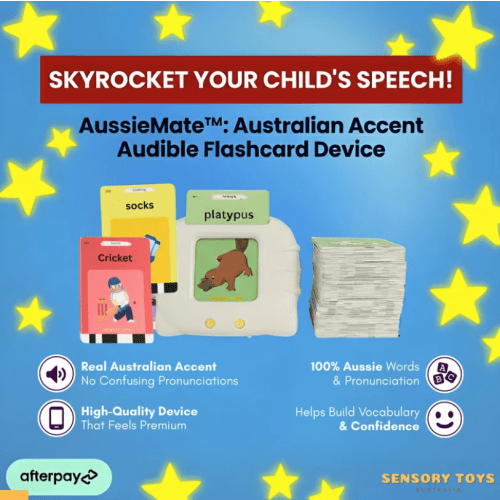 Sensory Toys - Australian Accent Audible Flash Card Device