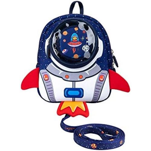 JiePai Rocket Toddler Kids Backpack with Harness Leash for Boys Girls Age 1-3