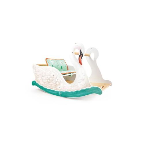 Hape 2-In-1 Swan Seat Baby Playtime Gym & Rocking Chair - White