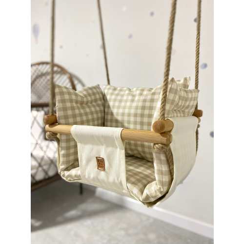 Wooden Swing,Baby Swing,first birthday gift,High back swing,toys,hammock baby swing,Outdoor Indoor Swing, Baptism Gift,Hammock,toddler swing