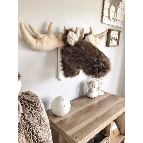 Moose Head Wall Mount | Moose Nursery Decor Woodland Nusery | Moose Mountain Nursery