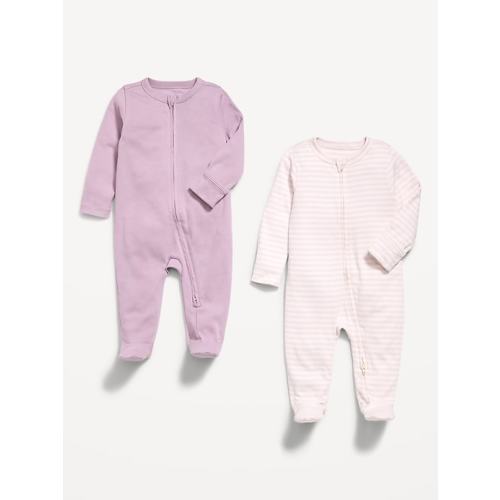 2-Way-Zip Sleep & Play Footed One-Piece 2-Pack for Baby