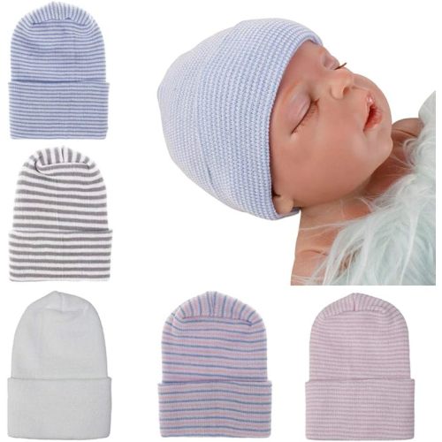 Newborn Hospital Hat Infant Baby Hat Caps with Bow Soft Cute Nursery Beanie Hat