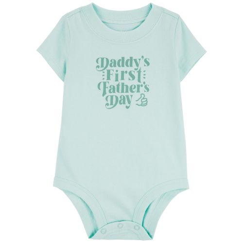 Blue Baby First Father's Day Cotton Bodysuit | oshkosh.com