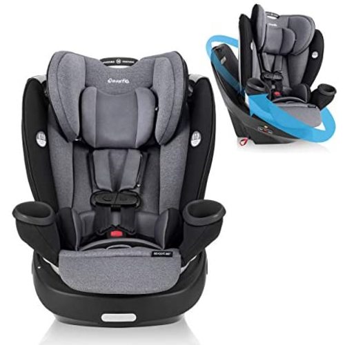 Evenflo Gold Revolve360 Rotational AllinOne Convertible Car Seat Swivel Car Seat Rotating Car Seat for All Ages Swivel Baby Car Seat ModeChanging 4120lb Car Seat and Booster Car Seat, Moonstone
